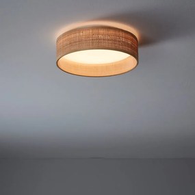 Plafoniera LED natura Carvi, beige Ø 33 cm, luce con 3 temperature di colore dimmerabile, 3500 lumen INSPIRE