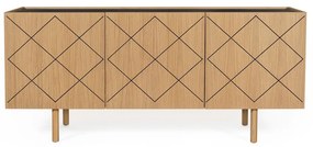 Cassettiera in rovere decorata Ramalade Porto - Woodman