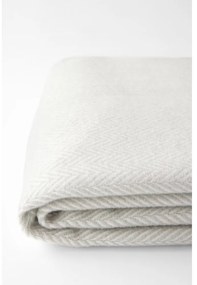 Plaid grigio chiaro con contenuto di cotone , 140 x 180 cm Skyline - Euromant