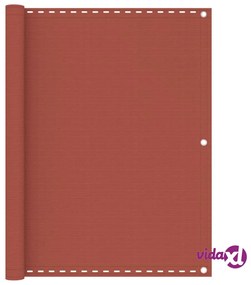 vidaXL Paravento da Balcone Terracotta 120x400 cm in HDPE
