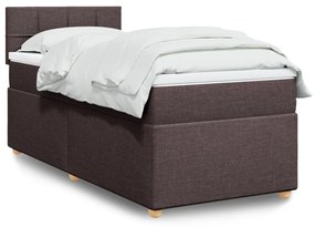 Giroletto A Molle Con Materasso Marrone Scuro 90x190cm Tessuto /