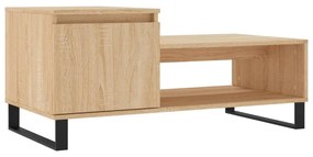 Tavolino da salotto rovere sonoma 100x50x45cm legno multistrato