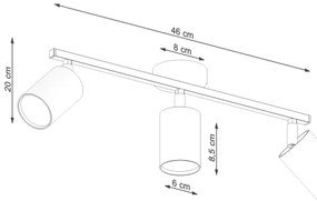 Sollux SL.1125 - Faretto LEMMI 3xGU10/40W/230V bianco