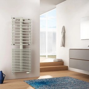 Termoarredo bagno IRSAP 107.6x55 cm interasse 500 mm bianco serie Get Up