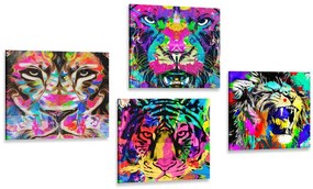 Set di quadri – Animali in stile pop art