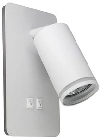 Luce Spot da parete a LED PARIGI 1xGU10/10W/230V + LED/6W/230V bianco