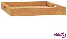 vidaXL Vassoio da Portata 50x50 cm in Legno Massello di Teak
