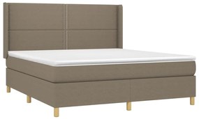 Giroletto a molle con materasso tortora 160x200 cm in tessuto