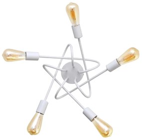 Lampadario a soffitto per bambini OXFORD 5xE27/15W/230V bianco