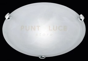 Adrian plafoniera vetro alabastro bianco d.30cm 1 luce attacco e27