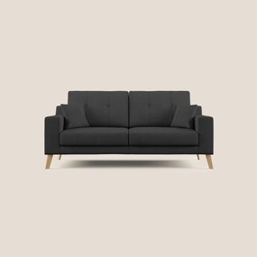 Danish divano moderno in tessuto morbido impermeabile T02 nero 166 cm