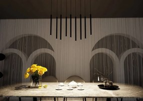 Lampada a Sospensione SELTER 9 BLACK WHITE e GOLD