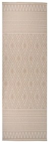 Tappeto Da Esterni A Tessitura Piatta 80x250 Cm Strisce Marroni /