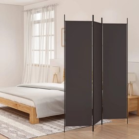 Divisorio A 3 Pannelli Marrone 150x200 Cm İn Tessuto /