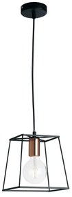 Lampadario Sospensione Harlem Industrial Vintage Colore Nero 60W Mis 22 x 22 x 120 cm