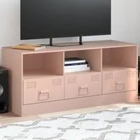 Mobile Porta TV Rosa 99x39x44 cm in Acciaio 841734