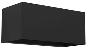 Applique LED moderno da esterno LESMO nero IP44, luce bianco caldo 600 lumen, EGLO