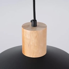 Sollux SL.1322 - Lampadario a sospensione con filo FANO 1xE27/15W/230V diametro 34 cm nero