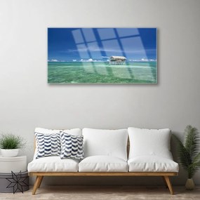 Quadro vetro acrilico Paesaggio marino 100x50 cm