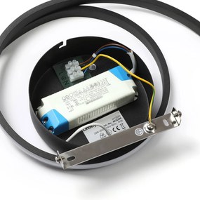 Lindby Kyron plafoniera LED nero satinato