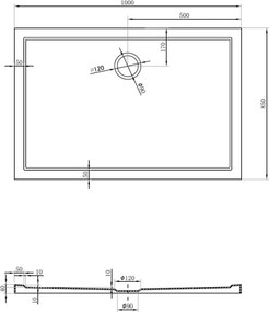 Mexen Flow piatto doccia rettangolare slim 100 x 85 cm, bianco lucido - 46R108510