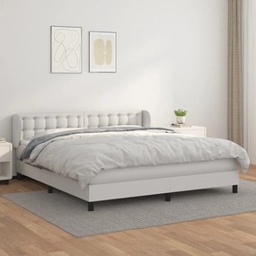 Giroletto A Molle Con Materasso Bianco 160x200 Cm İn Similpelle /