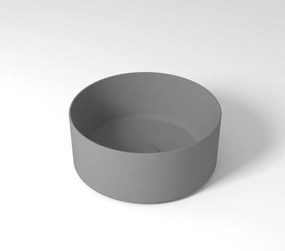 Lavabo da appoggio OLYMPIA CERAMICA tondo in ceramica grigio