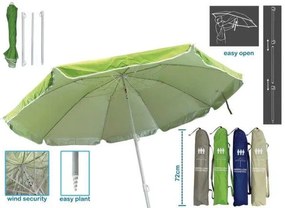 Ombrellone Mare Easy Open Ø200 cm - Compatto, Antivento e Sacca Inclusa