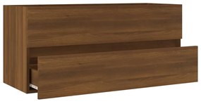 Mobile lavabo rovere marrone 100x38,5x45cm in legno multistrato