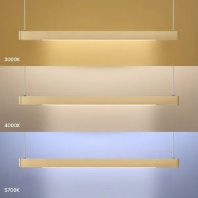 Lampadario LED sospeso su cavo LINEA 36W/230V 3000/4000/5700K CRI 90, dorato