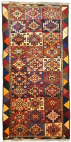 Gabbeh Tappeto persiano 100x210 (Iran) Annodato A Mano