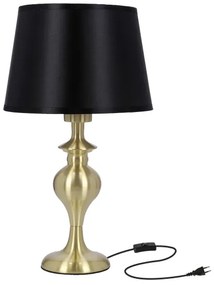 Lampada da tavolo PRIMA GOLD 1xE27/60W/230V nero/oro