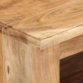 Mobile tv in legno massello di acacia 110x30x40 cm marrone