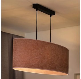 Duolla - Lampadario a sospensione con filo OVAL 2xE27/15W/230V rosa