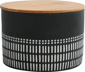 Organizer da bagno nero in poliresina per dischetti di cotone Yuma – Spirella