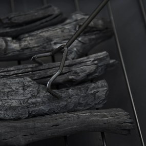 Berbecue a Legna 76x76x47 cm in Metallo Nero...