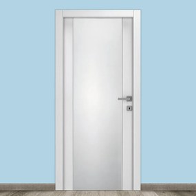 Porta interna a battente Kent Vetrata in vetro colore bianco, L 60 x H 210 cm, apertura reversibile