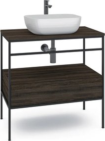 Mobile bagno da terra con lavabo L 60 x H 92 x P 45.5 cm marrone per vasca centrale Outline