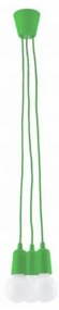 Lampadario su filo DIEGO 3xE27/60W/230V verde