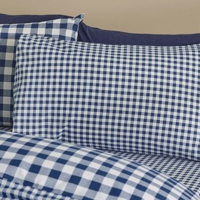 Set copripiumino e federa blu scuro per letto singolo 135x200 cm Bamford Gingham Check – Catherine Lansfield