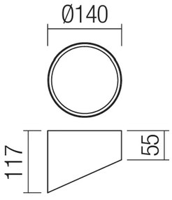 Redo 01-1630 - Faretto LED UTO LED/18W/230V Ø 14 cm nero
