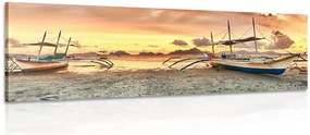 Stampa su tela – Barche al tramonto