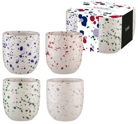 Set di 4 tazze in gres bianco da 350 ml Carnival - Ladelle