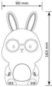 Lampada a LED RGBW dimmerabile per bambini FLORKA LED/1W/5V USB 1200 mAh blu