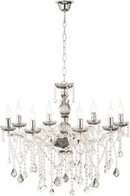 Lampadario a sospensione DAMASCO D82 cm con decorazioni in cristallo Fumč 8 Luci