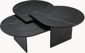 Set di 3 tavolini da salotto in marmo Napoli