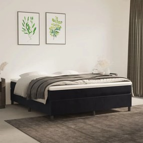 Giroletto Senza Materasso Nero 160x200 Cm İn Velluto /