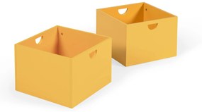 Kave Home - Set 2 cassetti per mobile contenitore Nunila in MDF senape
