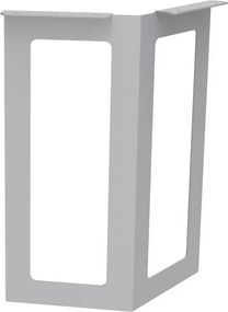 Gamba per mobili STEELMI Boomerang in acciaio argentato satinato L 30 x P 57 x H 71 cm