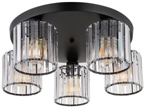 Globo 15742-5D - Lampadario a plafone JORDANA 5xE27/60W/230V diametro 46,5 cm nero